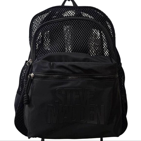 Steve Madden BSuki Mesh Backpack w/Laptop Case- Black main image 6